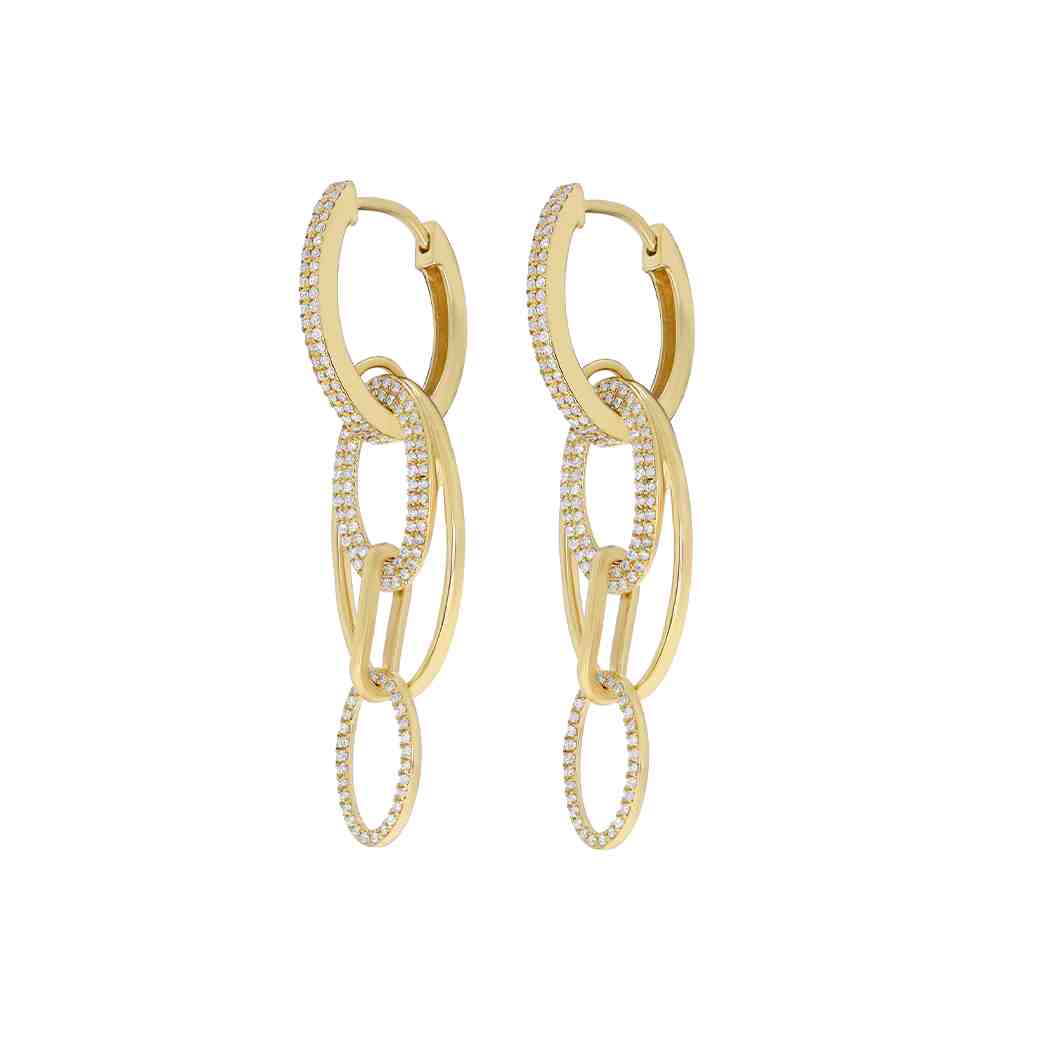 Huggi Hoop Triple Drop Earrings ER21617A